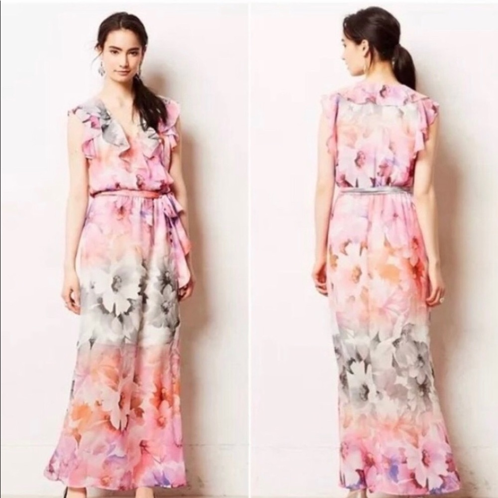 HD in Paris Anthropologie floral maxi dress 🌺🌸🐚